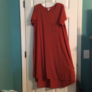 LuLaRoe  Carly dress in burnt orange